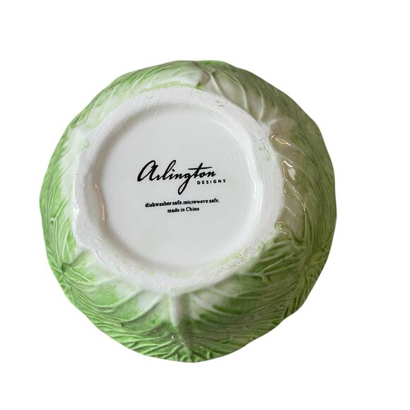 Arlington Designs Figural Bunny Cabbage Bowl 6.5in Spring Easter Decor New - Picture 9 of 16